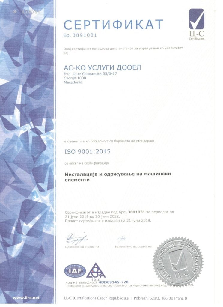 ISO 9001 MK